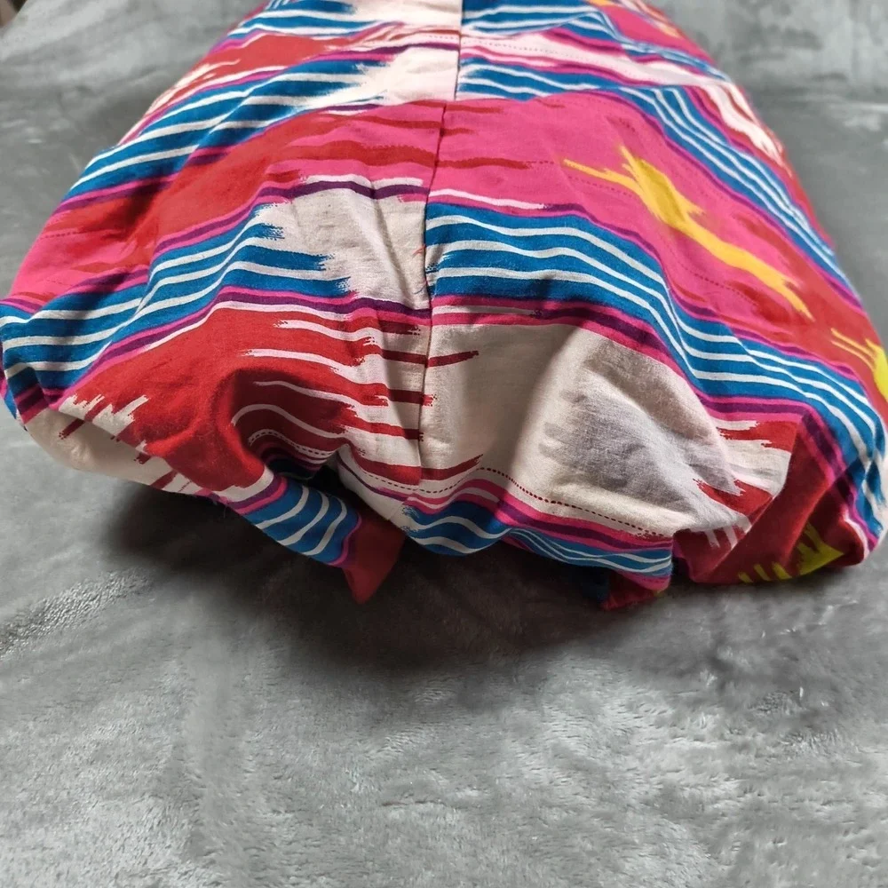 Fat Face Weekender Duffel Backpack Bag Ikat Stripe Pink Cotton Zip Travel Boho